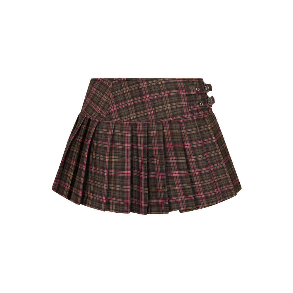 Banned - Darkdoll Korte rok - Roze/Bruin